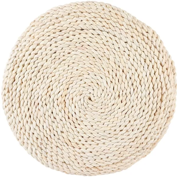 Sittsäckar>Japansk stil rund tatami handvävd golvkudde golvpuffmatta för meditationsyoga