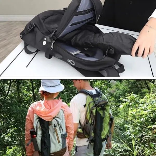 Pallar>Justerbar enbenspall - Hopfällbar campingpall - Enbensstol - Teleskopisk pall - Hopfällbar och infällbar pall, lämplig för utomhusbruk