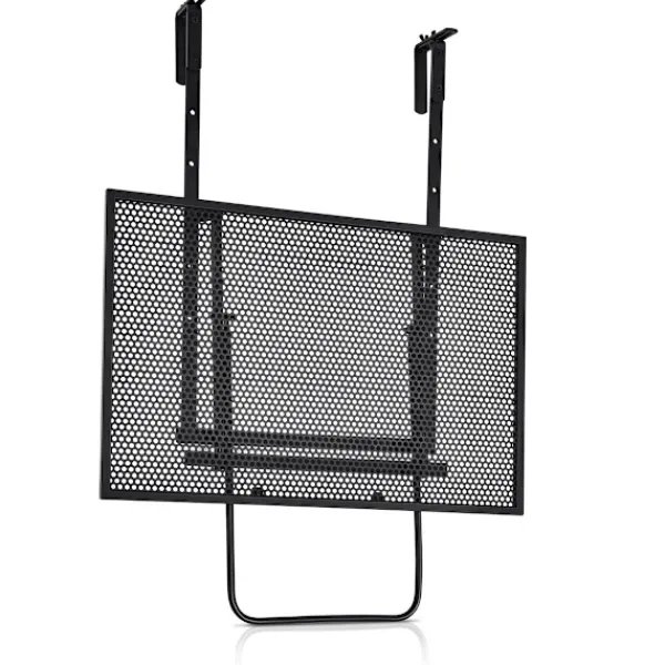 Northix Balkongmöbler>Justerbar hängande järnhylla – 5 höjder, 60,5 x 48 cm, svart