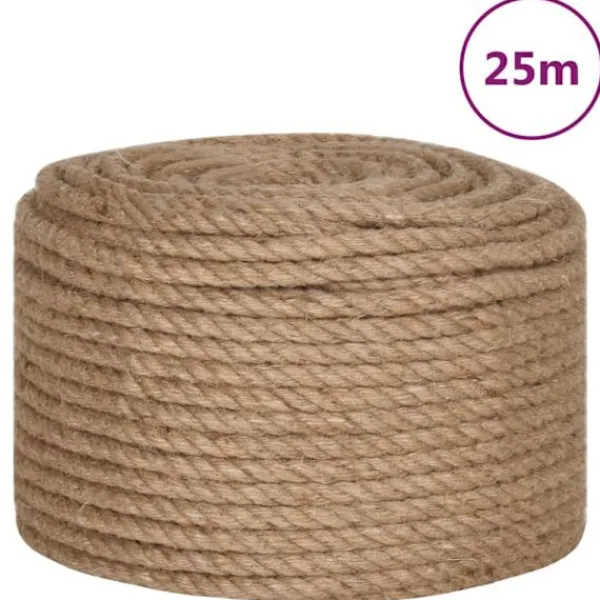 vidaXL Sittpuffar>Juterep 25 m långt 14 mm tjockt