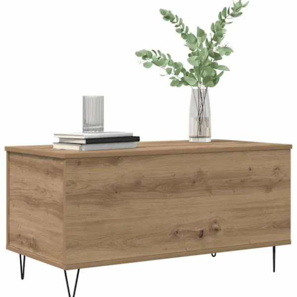 vidaXL Kistor & Koffertar>Kaffeebord artisan ek 90 x 44.5 x 45 cm Konstruerat trä