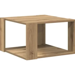 vidaXL Småbord>Kaffeebord Artisan Ek 51,5 x 51,5 x 30 cm Konstruerat trä