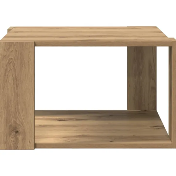 vidaXL Småbord>Kaffeebord Artisan Ek 51,5 x 51,5 x 30 cm Konstruerat trä