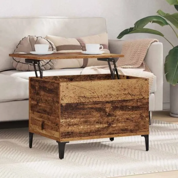 vidaXL Småbord>Kaffeebord Gammalt trä 60 x 44,5 x 45 cm Konstruerat trä