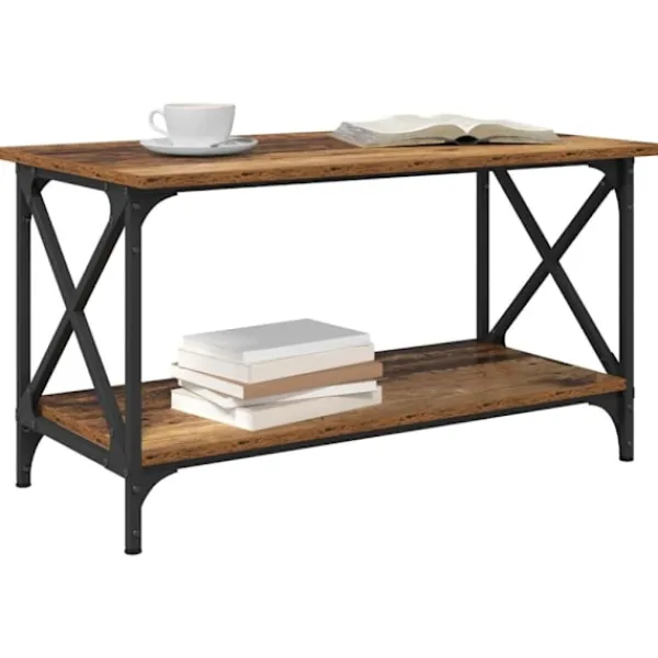 vidaXL Soffbord>Kaffeebord Gammalt trä 80 x 45 x 45.5 cm Konstruerat trä
