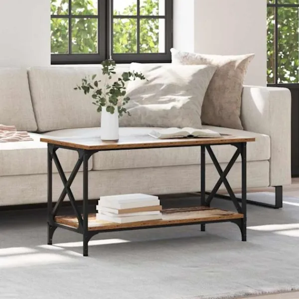 vidaXL Soffbord>Kaffeebord Gammalt trä 80 x 45 x 45.5 cm Konstruerat trä