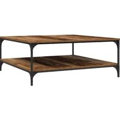vidaXL Soffbord>Kaffeebord Gammalt trä 100 x 100 x 40 cm Konstruerat trä
