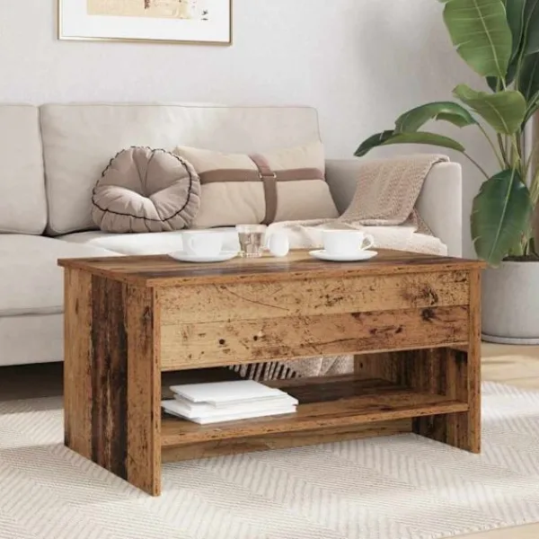 vidaXL Soffbord>Kaffeebord Gammalt trä 80 x 50,5 x 41,5 cm Konstruerat trä