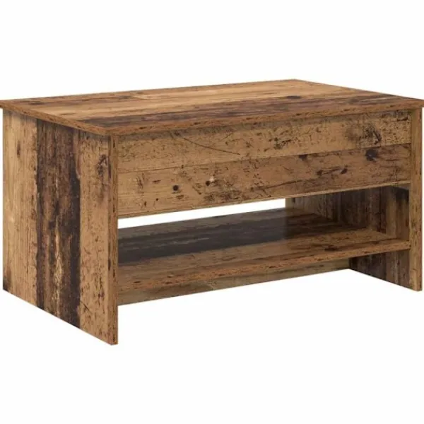vidaXL Soffbord>Kaffeebord Gammalt trä 80 x 50,5 x 41,5 cm Konstruerat trä