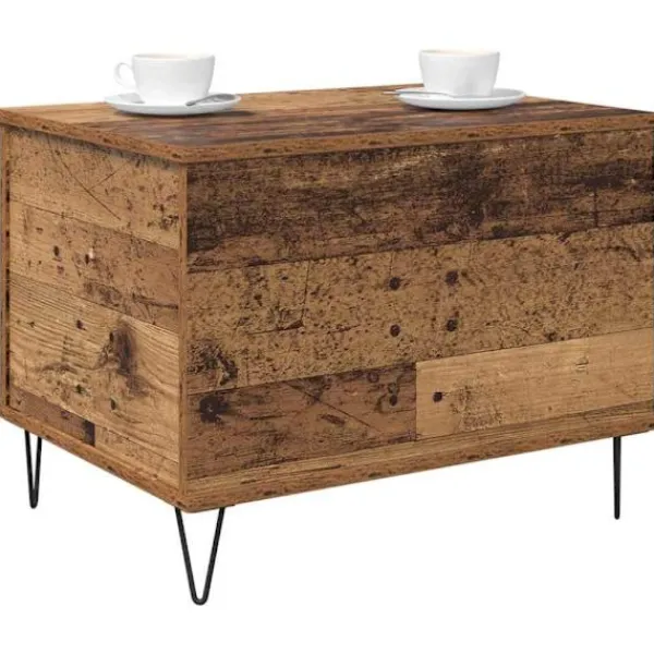 vidaXL Småbord>Kaffeebord Gammalt trä 60 x 44,5 x 45 cm Konstruerat trä