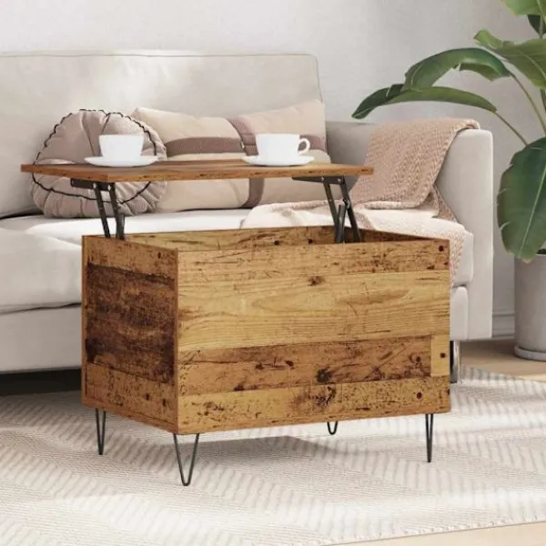 vidaXL Småbord>Kaffeebord Gammalt trä 60 x 44,5 x 45 cm Konstruerat trä