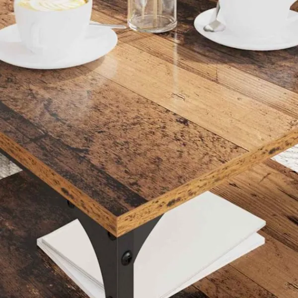 vidaXL Soffbord>Kaffeebord Gammalt trä 55 x 55 x 40 cm Konstruerat trä