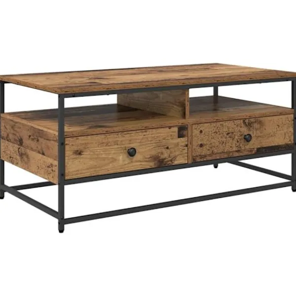vidaXL Soffbord>Kaffeebord Gammalt trä 100 x 51 x 45 cm Konstruerat trä