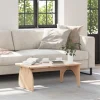 vidaXL Soffbord>Kaffeebord Naturfärg 80 x 50 x 31 cm Massiv furu