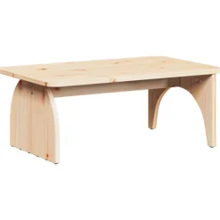 vidaXL Soffbord>Kaffeebord Naturfärg 80 x 50 x 31 cm Massiv furu
