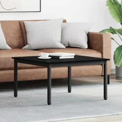 vidaXL Soffbord>Kaffeebord Svart Ek 80 x 80 x 45 cm Konstruerat trä