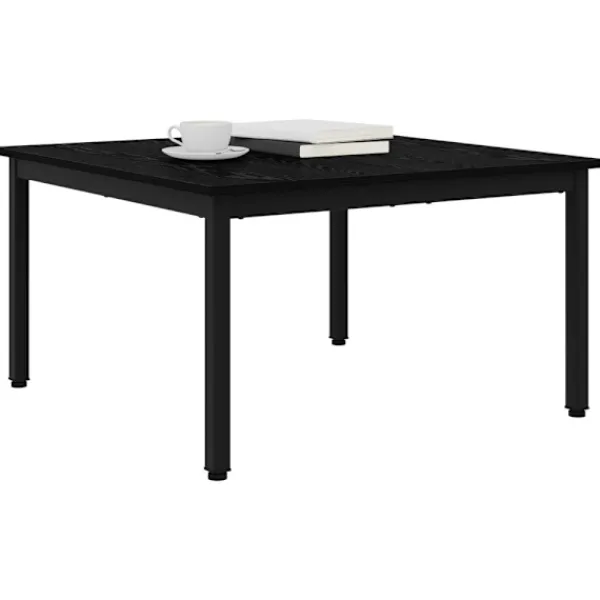 vidaXL Soffbord>Kaffeebord Svart Ek 80 x 80 x 45 cm Konstruerat trä