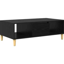 vidaXL Soffbord>Kaffeebord Svart Ek 102 x 55 x 35 cm Konstruerat trä