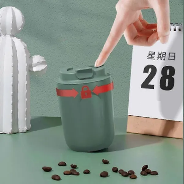 Soffbord>Kaffekopp i rostfritt stål, resemugg, dubbelväggig vakuummugg, återanvändbar varmvattenkopp 220 ml, som visas