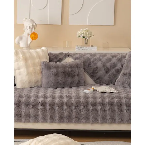 Soffor>Kanin Plysch Soffa Överdrag L Form 1/2/3/4 Sits Soffa Överdrag Hörnsoffa U Form, 2023 Ny Universal Halkskyddad Soffa Skydd, Super Mjuk Soffa 90*240cm | Fyndiq