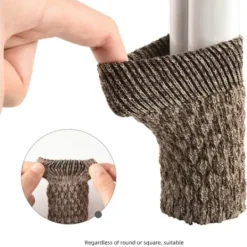 Stolar>Khaki 24-pack halkfria stolsstrumpor, stolsben, stolsben, stickade