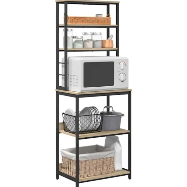 vidaXL Köksö>Köks hylla Sonoma-ek 60 x 40 x 168 cm Konstruerat trä