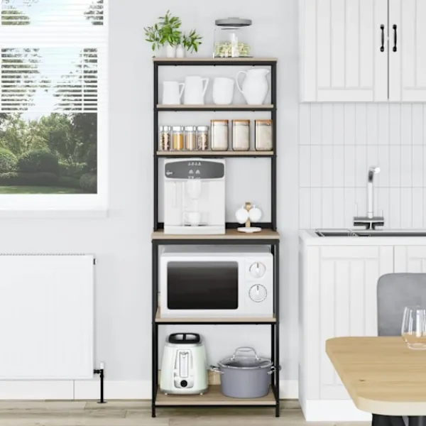 vidaXL Köksö>Köks hylla Sonoma-ek 60 x 40 x 168 cm Konstruerat trä