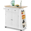 Northio Köksö>Köksö med förvaring Rullande serveringsvagn av gummi 88 x 46 x 89,5 cm Vit