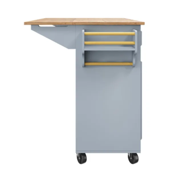 Köksö>Köksö 110x45-75x92cm blå - Modernt multifunktionellt skåp med vintagemönster, kan användas som matbord/serveringsvagn, förvaringsutrymme
