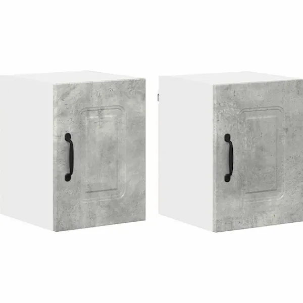vidaXL Skåp>Köksskåp Kalmar 2 pcs Betonggrå 30 x 31 x 40 cm Konstruerat trä