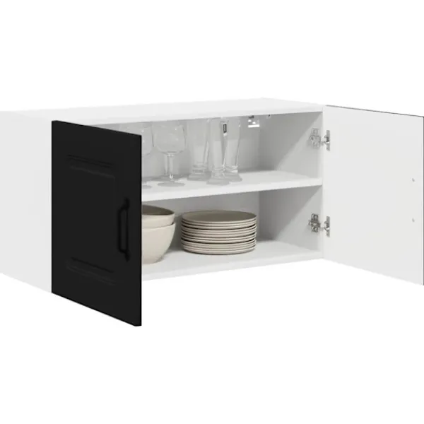 vidaXL Skåp>Köksskåp Kalmar Svart 80 x 31 x 40 cm Konstruerat trä