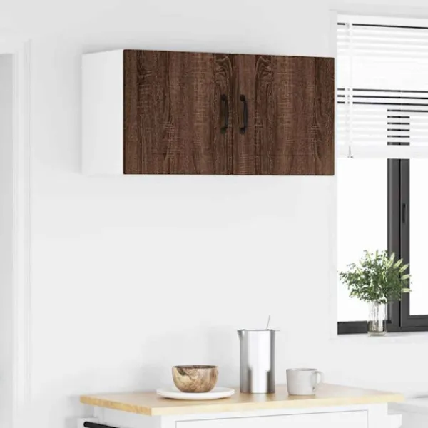 vidaXL Skåp>Köksskåp med hylla Brun Ek 40 x 31 x 40 cm Konstruerat trä