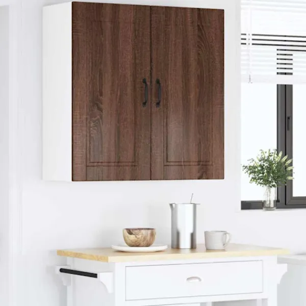 vidaXL Skåp>Köksskåp med hylla Brun Ek 80 x 31 x 80 cm Konstruerat trä