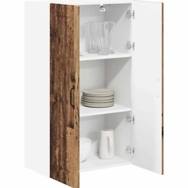 vidaXL Skåp>Köksskåp med hylla Gammalt trä 60 x 31 x 100 cm Konstruerat trä