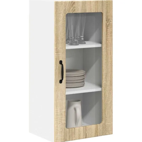 vidaXL Skåp>Köksskåp med hylla Sonoma-ek 40 x 31 x 80 cm Konstruerat trä