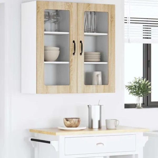 vidaXL Skåp>Köksskåp med hylla Sonoma-ek 40 x 31 x 80 cm Konstruerat trä