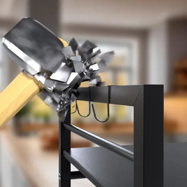 BellaFurn Hyllor>Köksställ - lagringsställ - flexibelt förvaringsutrymme - enkel montering | Färg: Svart | Storlek: 3-steg