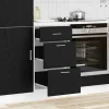 vidaXL Skåp>Köksunderskåp Svart Ek 40 x 46 x 81,5 cm Konstruerat trä
