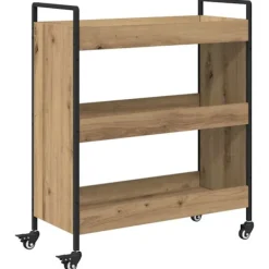 vidaXL Köksö>Köksvagn Artisan Ek 70 x 30 x 82 cm Konstruerat trä