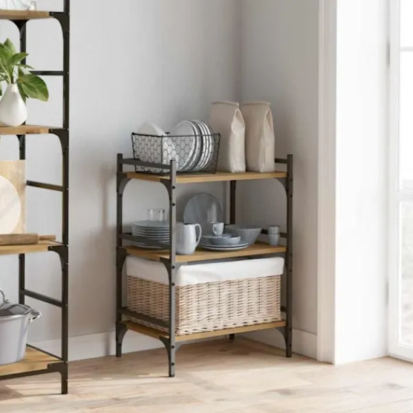 vidaXL Köksö>Köksvagn Artisan Ek 50 x 35 x 75.5 cm Konstruerat trä