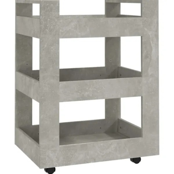 vidaXL Köksö>Köksvagn betonggrå 60x45x80 cm konstruerat trä