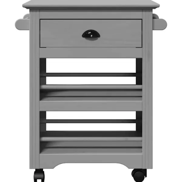 vidaXL Köksö>Köksvagn BODO grå 67,5x45x80 cm