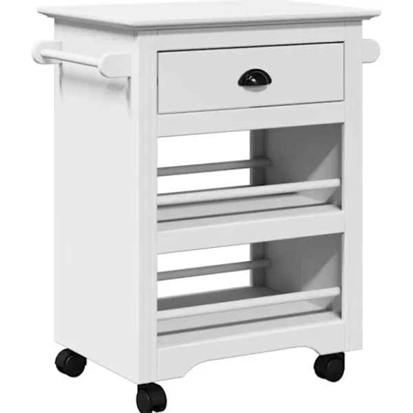vidaXL Köksö>Köksvagn BODO vit 67,5x45x80 cm