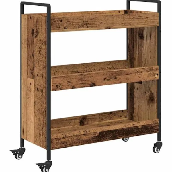 vidaXL Köksö>Köksvagn Gammalt trä 70 x 30 x 82 cm Konstruerat trä