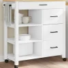 vidaXL Köksö>Köksvagn MONZA 84x40x88,5 cm massivt furu