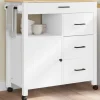 vidaXL Köksö>Köksvagn MONZA 84x40x88,5 cm massivt furu