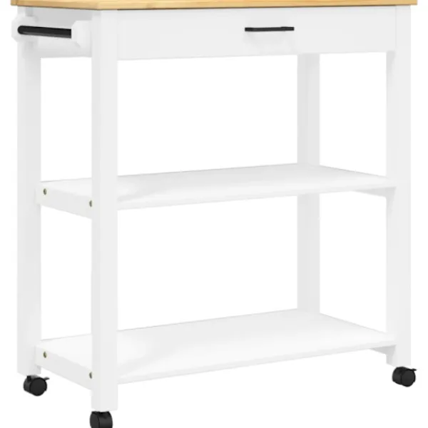 vidaXL Köksö>Köksvagn MONZA 84x40x88,5 cm massivt furu