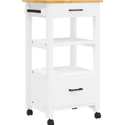 vidaXL Köksö>Köksvagn MONZA 48x40x88,5 cm massivt furu