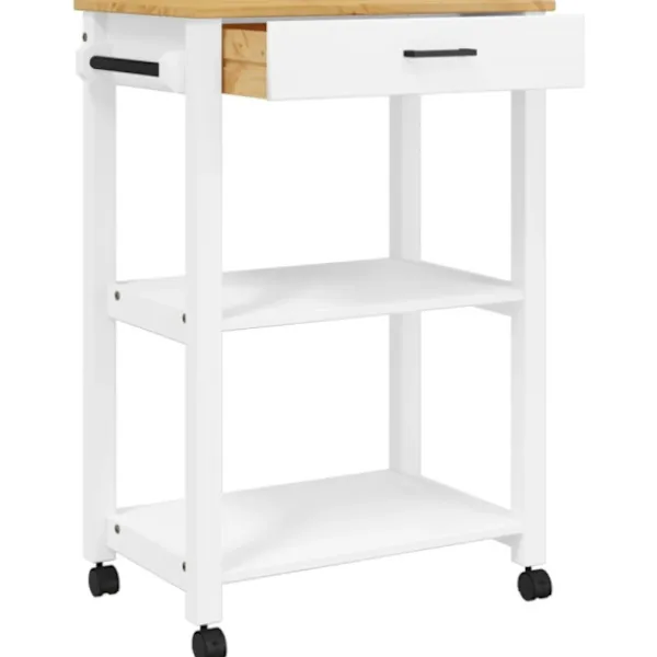 vidaXL Köksö>Köksvagn MONZA 60x40x88,5 cm massivt furu