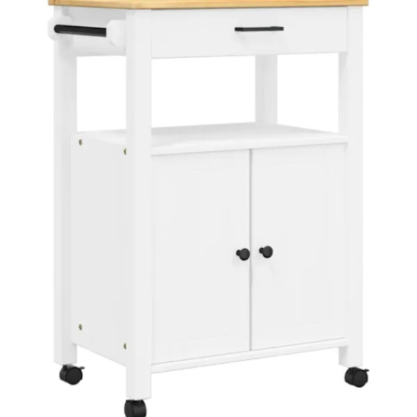 vidaXL Köksö>Köksvagn MONZA 60x40x88,5 cm massivt furu